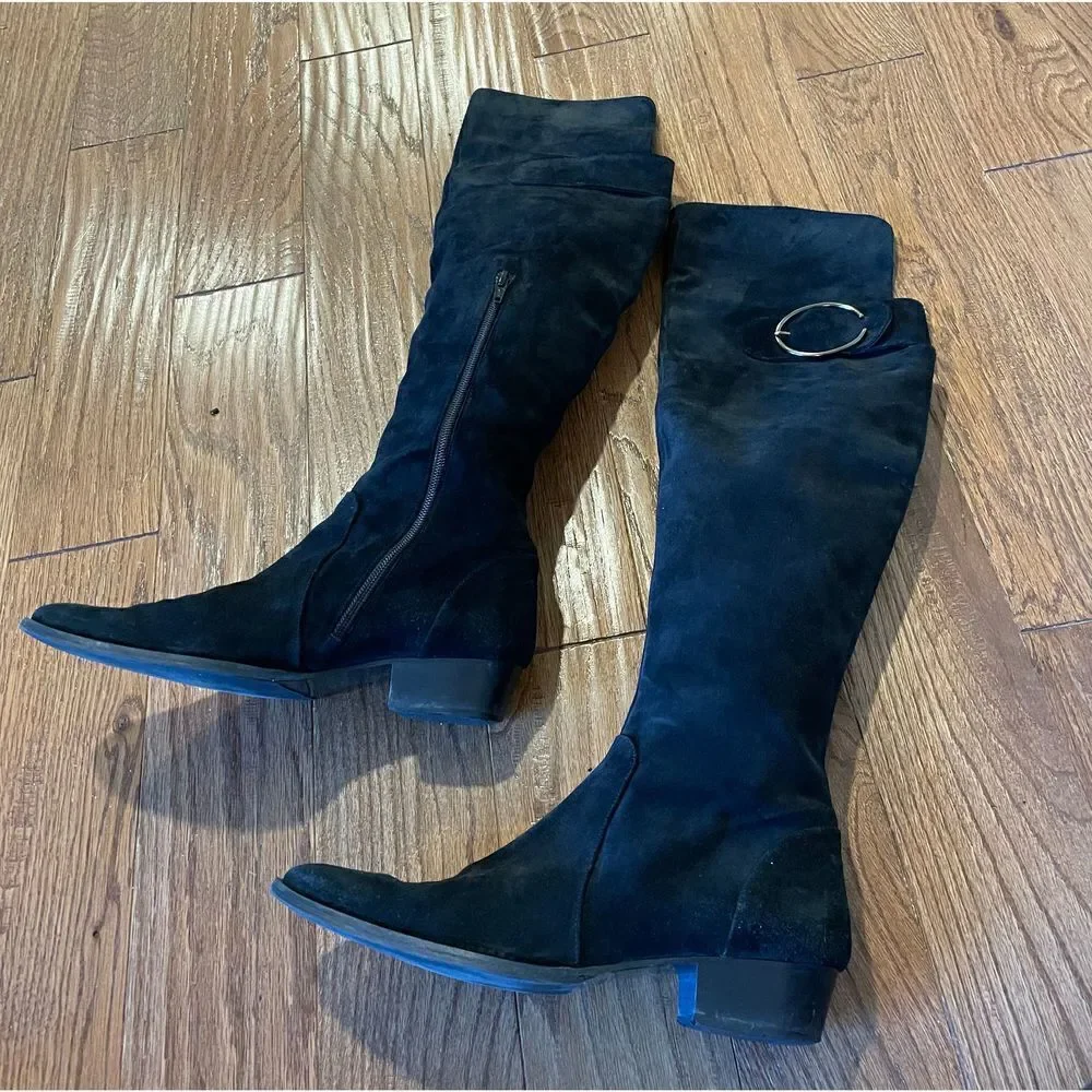 Accessoire diffusion suede point toe over knee boots size 7